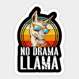 No Drama LLama Funny Sticker